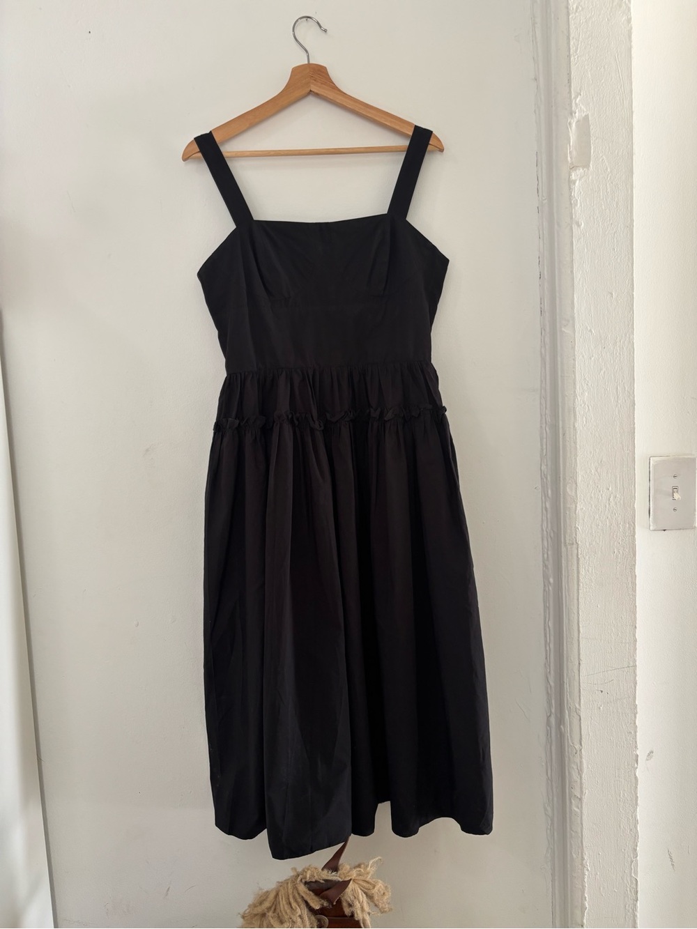Barney’s Classic Black Sleeveless Bustier Midi Dress Size 8